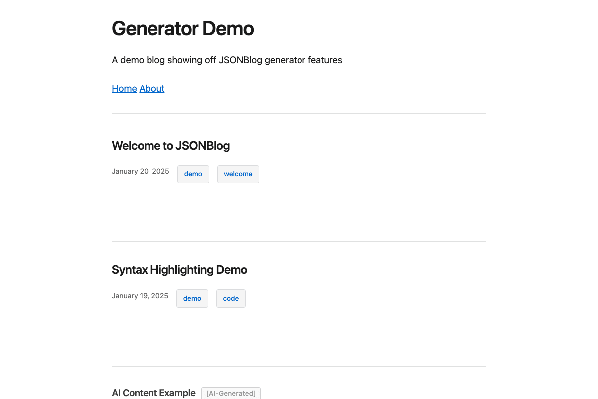 Boilerplate screenshot
